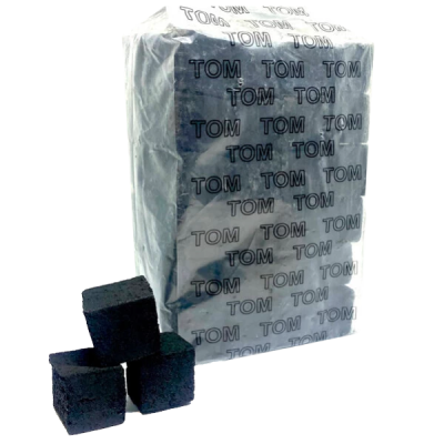 Кокосовый уголь для кальяна Tom Cococha Gold (1 кг, 96 шт, маленький кубик, без коробки)