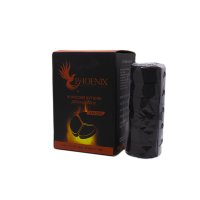 Кокосовый уголь для кальяна Phoenix Kaloud (0,25 кг, 18 шт, сегмент, без коробки)