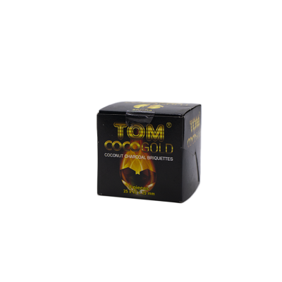 Кокосовый уголь для кальяна Tom Cococha Gold (0,11 кг, 8 шт, р25, без коробки)