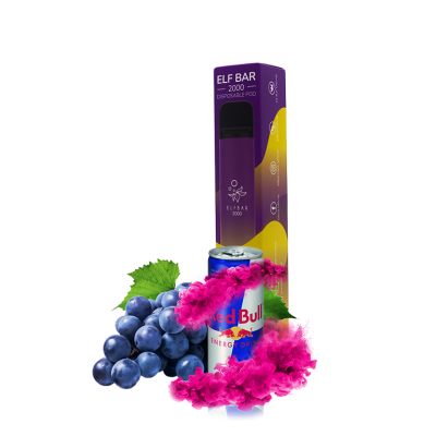 Elf Bar 2000 Grape Energy (Виноградный Энергетик) Одноразовый POD