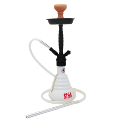 Кальян Amy 4-Stars 410 Black White (чёрный с белым, полный комплект)