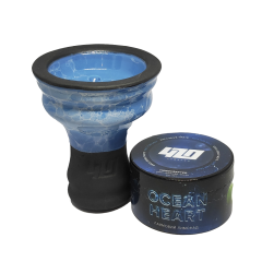 Глиняная чаша 420 (синяя) + табак Ocean Heart (25 г)