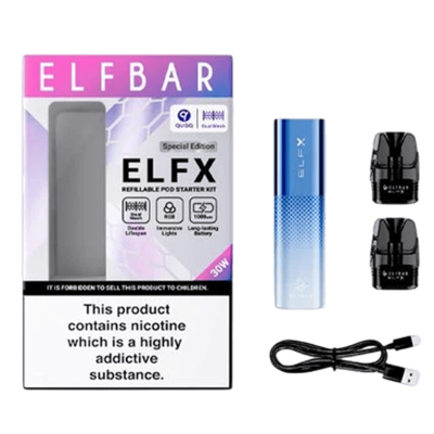 Elf Bar ELFX Blue (Синий, с картриджем) Многоразовый POD
