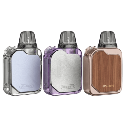 Lost Vape Ursa Baby 3 Pod 900 Oak Wood (Темно-коричневый, с картриджем) Многоразовый POD