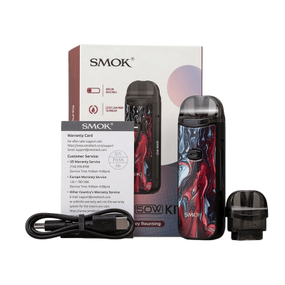 Smok Nord 50W 1800 Black Armor (Чёрный с узором, с картриджем) Многоразовый POD