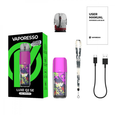 Vaporesso Luxe Q2 Black (Чёрный, с картриджем) Многоразовый POD