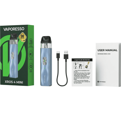 Vaporesso XROS 4 Mini Black (Чёрный, с картриджем) Многоразовый POD
