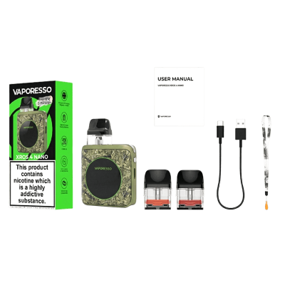 Vaporesso XROS 4 Nano 1350 Graphite Black (Чорний, з картриджем) Багаторазовий POD