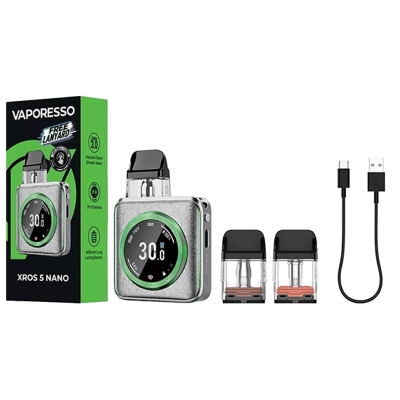 Vaporesso XROS 5 NANO 1600 Orange Leatherette (Помаранчевий, з картриджем) Багаторазовий POD
