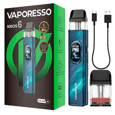 Vaporesso XROS 6 1800 Abyssal Blue (Синий, с картриджем) Многоразовый POD Vaporesso XROS 6 1800 Abyssal Blue (Синий, с картриджем) Многоразовый POD