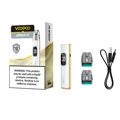 Voopoo Argus G3 1500 Pearl White (Белый, с картриджем) Многоразовый POD