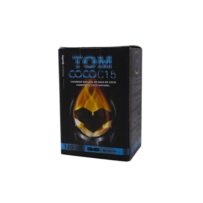 Кокосовый уголь для кальяна Tom Cococha C15 (1 кг, 120 шт, флэт)