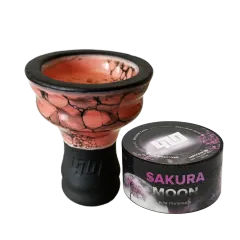 Глиняна чаша 420 (рожева) + тютюн Sakura Moon (25 г)