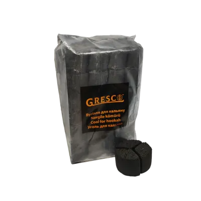 Ореховый уголь для кальяна Gresco Kaloud (1 кг, 72 шт, сегмент, без коробки)