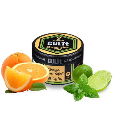 Табак CULTt Medium M08 Orange Lime Mint (Апельсин Лайм Мята, 100 г)
