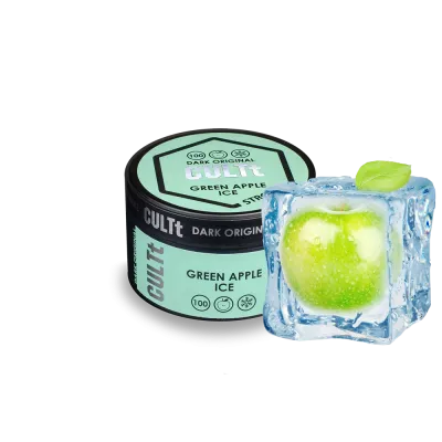Тютюн CULTt Strong DS100 Green Apple Ice (зелене яблуко, лід, 100 г)