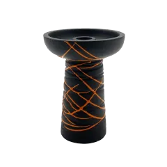 Глиняная чаша Gusto Bowls Classic Phunnel Black Orange (оранжевая поливка)
