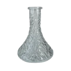 Колба для кальяну Candy Loop Crystal Clear (Прозорі, сріблясті розводи) 