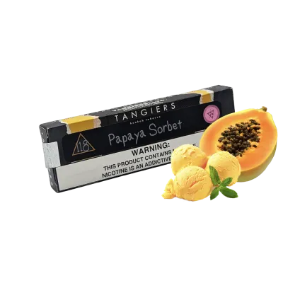 Тютюн Tangiers Noir №118 Papaya Sorbet (Папайя Сорбет, 100 г) Чорна упаковка