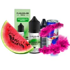 Набор для самозамеса Flavorlab Triple Strong Watermelon energy (Арбуз Энергетик, 65 мг, 30 мл)