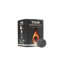 Кокосовый уголь для кальяна Tom CocoSilver (1 кг, 60 шт, сегмент)