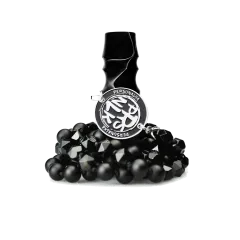 Персональный мундштук Personalka Stone с бусами из натурального камня (Чёрный с белыми линиями) Персональный мундштук Personalka Stone с бусами из натурального камня (Чёрный с белыми линиями)