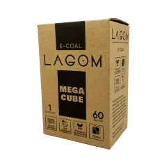 Ореховый уголь для кальяна Lagom (1 кг, 60 шт, р25x30)