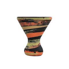 Глиняна чаша Trumpet Bell Оранжево-чорна
