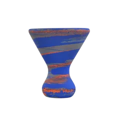 Глиняна чаша Trumpet Bell Синьо-жовтогаряча