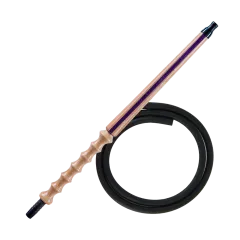 Мундштук для кальяна из дерева Karma Hookah Line Violet + шланг Soft Touch (Фиолетовый)