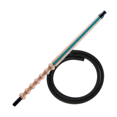Мундштук для кальяна из дерева Karma Hookah Line Turquoise + шланг Soft Touch (Бирюзовый)