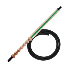 Мундштук для кальяна из дерева Karma Hookah Line Green + шланг Soft Touch (Зелёный)