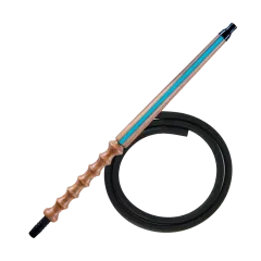 Мундштук для кальяна из дерева Karma Hookah Line Blue Sky + шланг Soft Touch (Голубой)