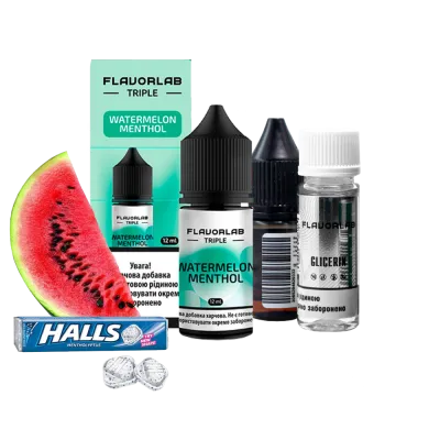 Набор для самозамеса Flavorlab Triple Strong Watermelon Menthol (Арбуз Ментол, 65 мг, 30 мл)