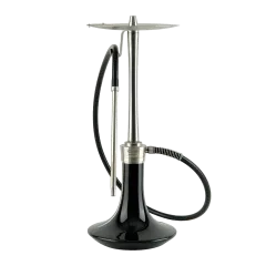 Кальян Oduman Cosmo Black Glass Silver Body (Металлик, полный комплект)