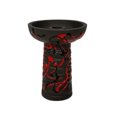 Глиняная чаша Gusto Bowls Classic Phunnel Black Glaze Red Black (чёрно-красная поливка)