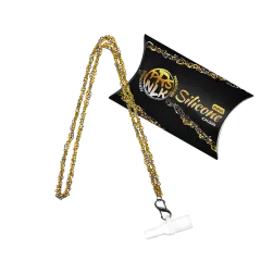 Персональный мундштук силиконовый Personalka Silicone Pro Chain Gold Silver (Золотистый с металликом)