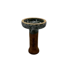 Глиняная чаша 2x2Hookah Flat Dark Green Black (Тёмно-зелёный с чёрным)