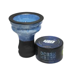 Глиняна чаша 420 (синя) + тютюн Ocean Heart (25 г)