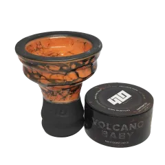 Глиняна чаша 420 (помаранчева) + тютюн Volcano Baby (25 г)