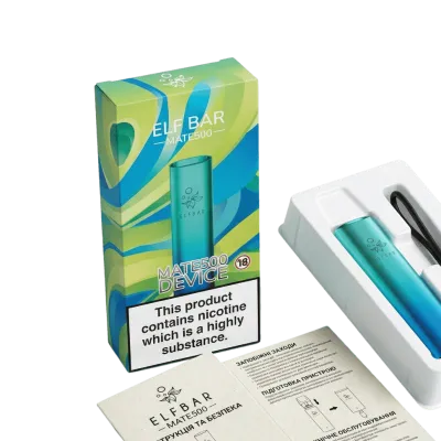 Elf Bar Mate 500 Green (Зелений, без картриджа) Багаторазовий POD