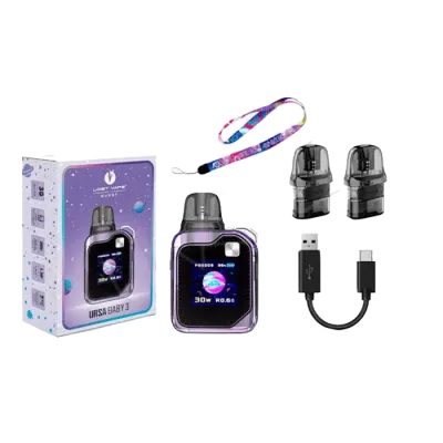 Lost Vape Ursa Baby 3 Pro 1300 Espresso Leather (Коричневий, з картриджем) Багаторазовий POD