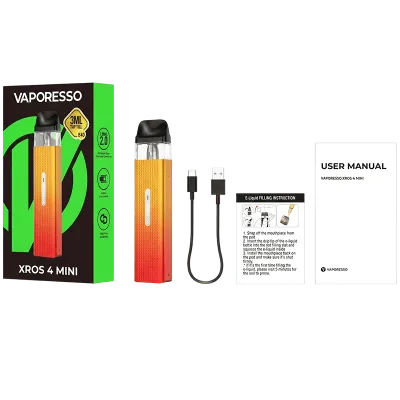 Vaporesso XROS Mini Kit 1000 Orange Red (Помаранчево-червоний, з картриджем) Багаторазовий POD